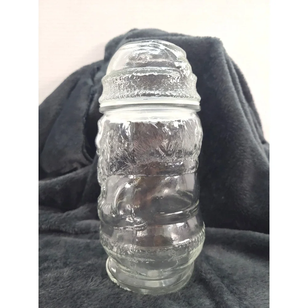 Anchor Hocking Santa Claus Sealed Jar Canister Clear Glass‎ Apothecary 8
